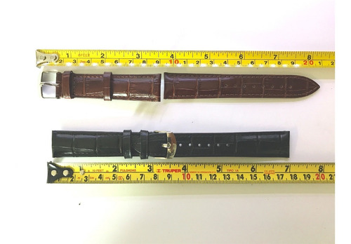 Correa Para Rolex Piel 19, 20 Y 22 Mm Cafe O Negra C/hebilla