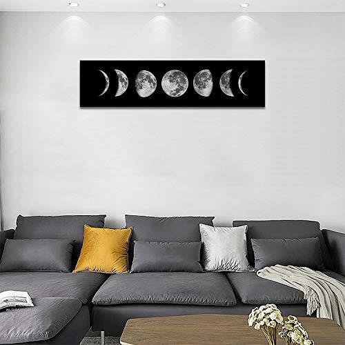 Ocioli Fase Lunar Pintura Para Pared Con Frase De Luna Lienz