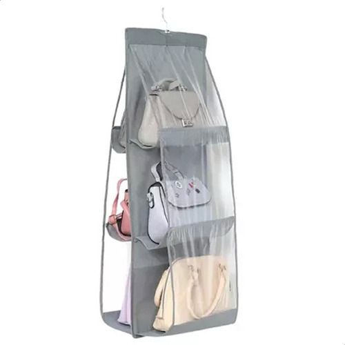 Organizador Carteras Colgante Percha 6 Bolsillos Plegable  