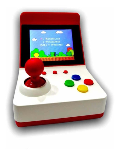 Mini Consola Retro Arcade Palanca + 2 Controles Y Juegos Fam