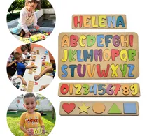 Comprar Quebra-cabeça Abc Números 0-9 Nome Personalizado Formatos