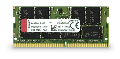 Memoria RAM ValueRAM color verde oscuro  16GB 1 Kingston KVR32S22D8/16