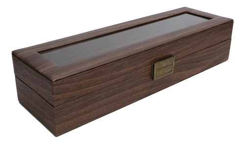 6 Rejillas De Reloj Caja De Visualización Portátil De Madera