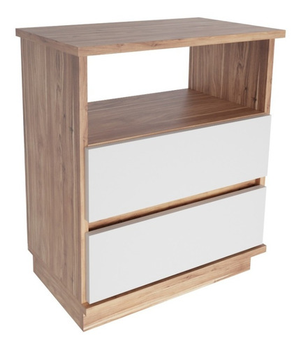 Imagen 5 de 9 de Combo 2 Mesa De Luz 2 Cajones Moderna Melamina Muebles Psh