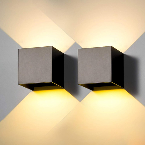 Lámpara De Pared Led Moderna Cuadrada De Aluminio, Paquete D