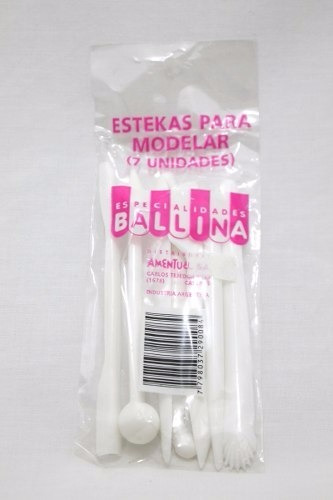 Estecas X 7 Para Modelar Tortas Fondant Porcelana Ballina