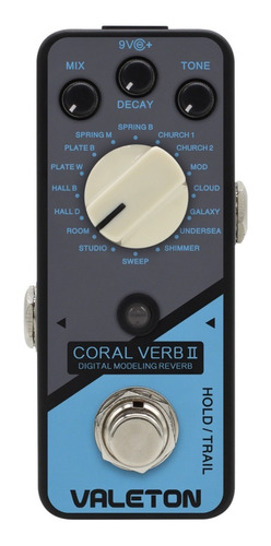 Pedal Valeton Crl-9 Coral Verb Ii Digital Modeling Reverb