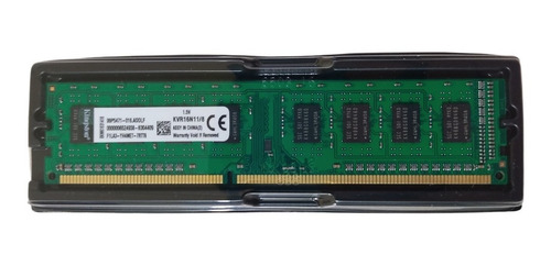 Imagen 1 de 5 de Memoria Ram Valueram 8gb 1x8gb Kingston Kvr16n11/8