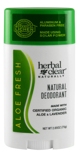 Herbal Clear Naturally Aloe Fresco Desodorante, 2.65 Onzas