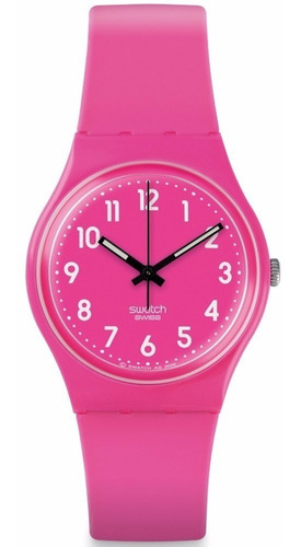 Reloj Rosa Swatch De Plástico Con Numeros Gp128k