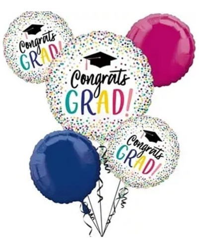 Kit De Globos Graduación Grado X 5 Unidades