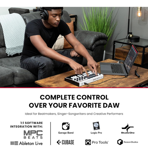 Akai Pro Mpk Mini Mk3 25 Teclas Usb Midi Teclado (blanco)