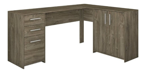 Mueble de escritorio notable, mesa de oficina NT 2005 mdp, 1230 mm x 740 mm x 450 mm x 1570 mm, canela