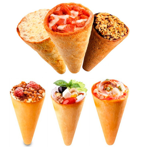 Imagem 3 de 3 de Kit 10 Cones 15cm Para Produção De Pizza Cone Gastrobel
