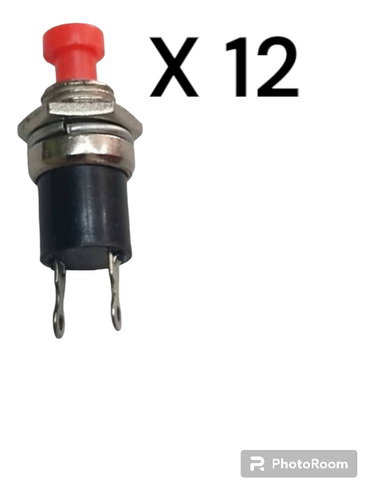 Mini Pulsador 2 Pin Normal/abierto Rojo