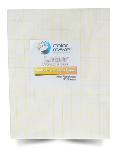 Papel Transfer Sublicotton Colormake 25 Hojas Tamaño Carta