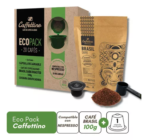 Set 4 Capsulas Recargables Nespresso Caffettino Ecologicas