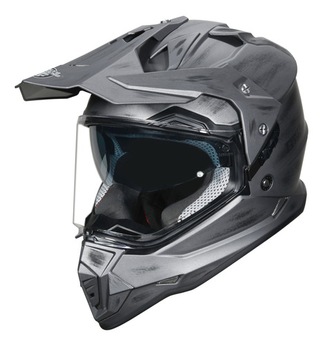 Casco Moto Dakar Punto Extremo Integral Doble Visor Gris ®