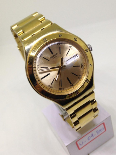 Relógio De Pulso Swatch Dourado Feminino Webclock U09840
