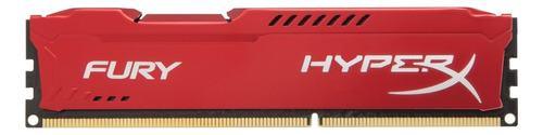 Memoria Ram Ddr3 8gb 1600 Mhz Fury Hyperx Gamer Color Rojo 