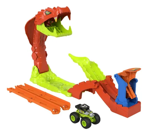 Pista Monster Trucks Ataque Gigantesco da Serpente Multicolor Hot