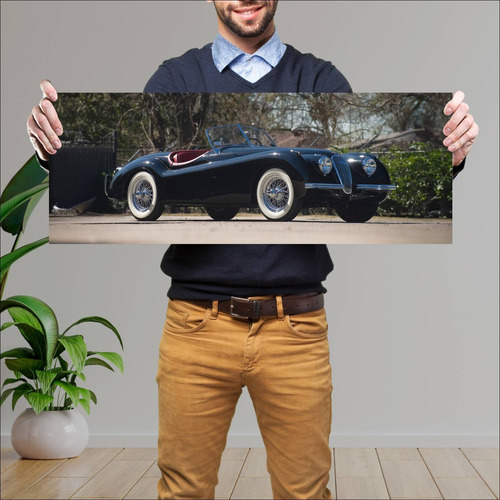 Cuadro 30x80cm Auto 1950 Jaguar Xk120 Open Two S 22