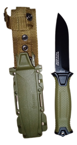 Cuchillo Militar Gerber De Funda Rígida Verde Olivo 