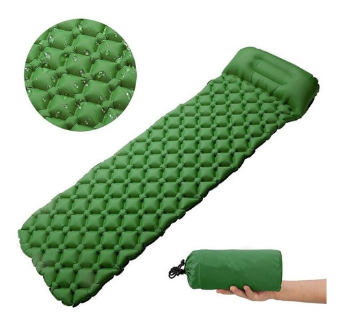 Colchoneta Inflable Ultraligera Para Acampar Con Almohadas