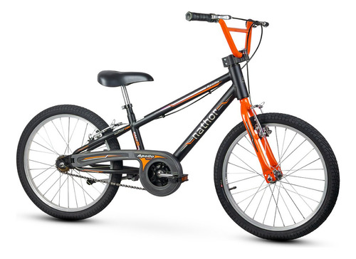 Bicicleta Aro 20 Apollo Masc Preto / Laranja