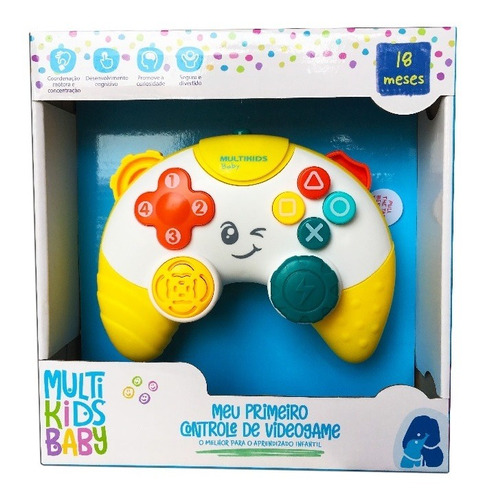 Meu Primeiro Controle De Video Game Amarelo Multikids Baby
