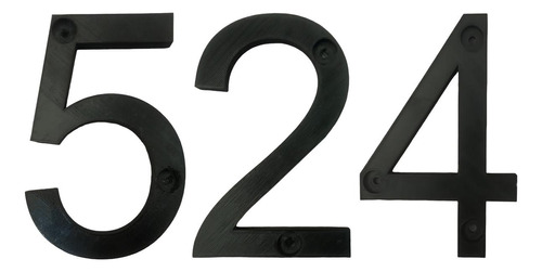 Números 3d Para Casas, Mxgnb-524, Número 524, 17.7cm Altura,
