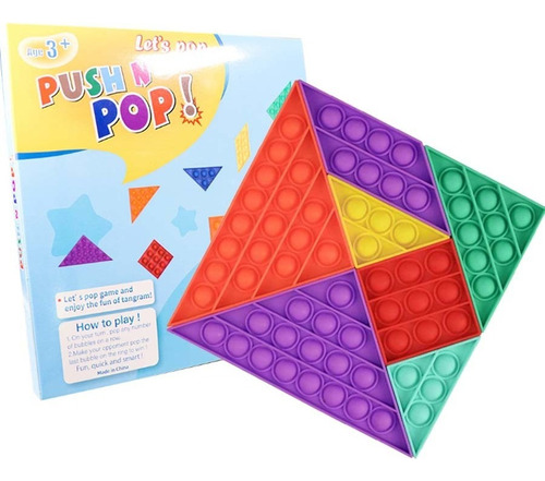 Tangram Puzzle Pop It Fidget Juguete Empuje Sensorial