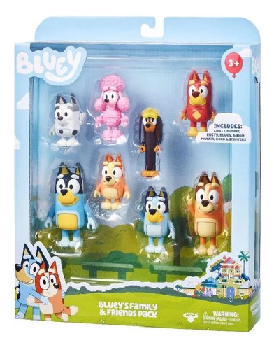 Multipack Bluey Familia E Amigos Com 8 Figuras Candide 7913