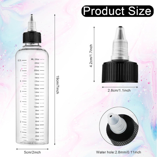2 Pack Botella Aplicadora Para El Cabello 8.5oz Soft Sque...