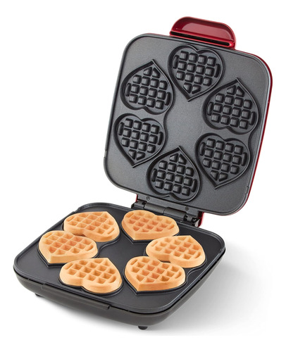 Dash Multi Mini Waffle Maker En Forma De Corazón: Seis Mini 