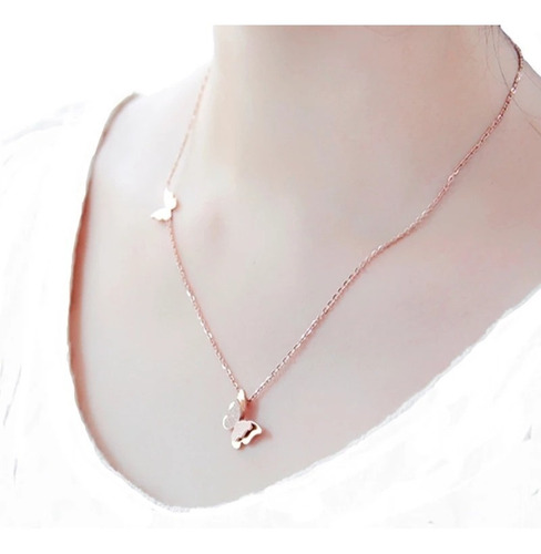 Colar Feminino Semijoia Banho Rose Gold 18k Promoção