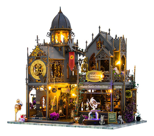 Casa De Bonecas Montar Kit De Madeira Em Miniatura Casa De