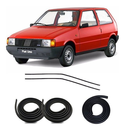 Kit Borrachas 2 Portas P Malas E Pingadeiras Fiat Uno