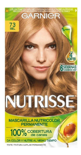 Coloración Garnier Nutrisse 7.3 Miel (rubio Dorado) (1 Unid)