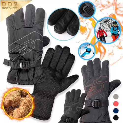 Guantes Térmicos Con Corderito Para Moto Bicicleta Invierno