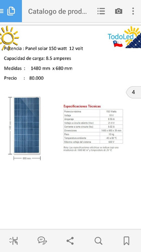 Panel Solar 150 Watt 