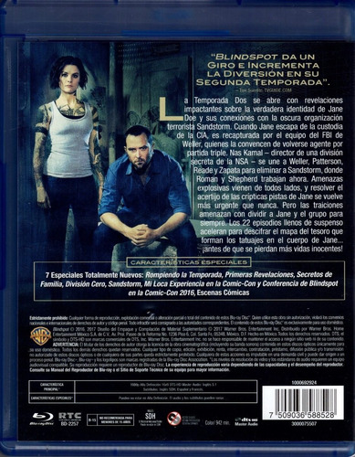Blindspot Segunda Temporada 2 Dos Serie De Tv En Blu-ray