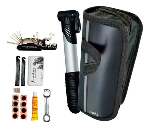 Bolsa Quadro Ferramentas Estojo Kit Reparo Bicicleta Bomba Ar Rem...