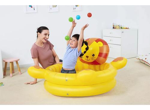 Piscina Bestway Leon Inflable Con Pelotas 111x98x61.5cm