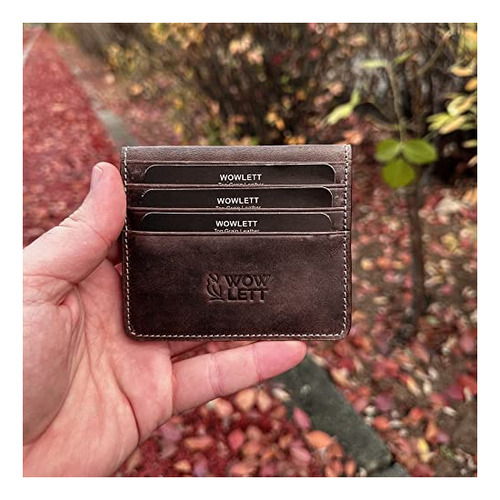 Billetera De Hombre Wowlett Cierre A Presion Ginger Marron