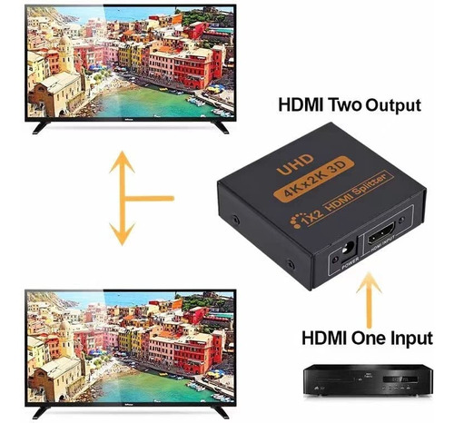 Splitter Hdmi 1x2 Amplificador Full Hd 1080p 4k 2k