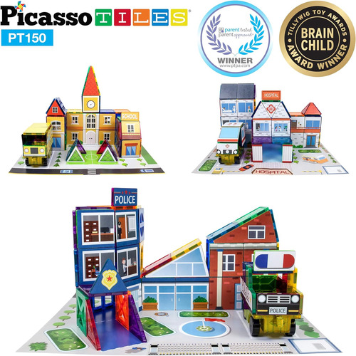 Picassotiles Juego De 26 Pizas De Azulejos Magníticos Estaci
