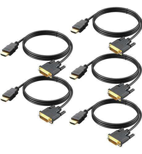 Cable Hdmi Dvi 5 Adaptador Bidireccional Dvi-d Macho Alta Hd