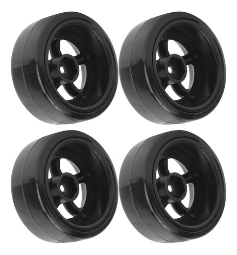 4 Unidades De Neumáticos Antideslizantes De Goma Rc De 63 Mm