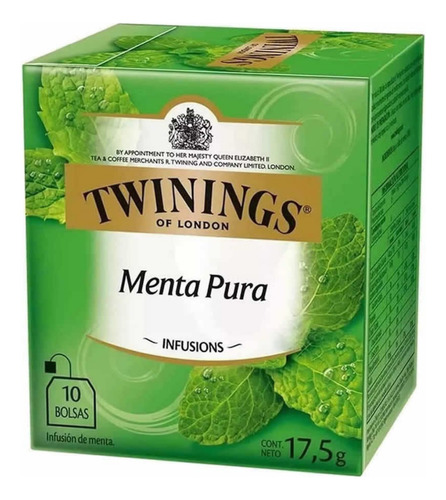 Té Twinings Menta 20g Caja X 10 Saquitos